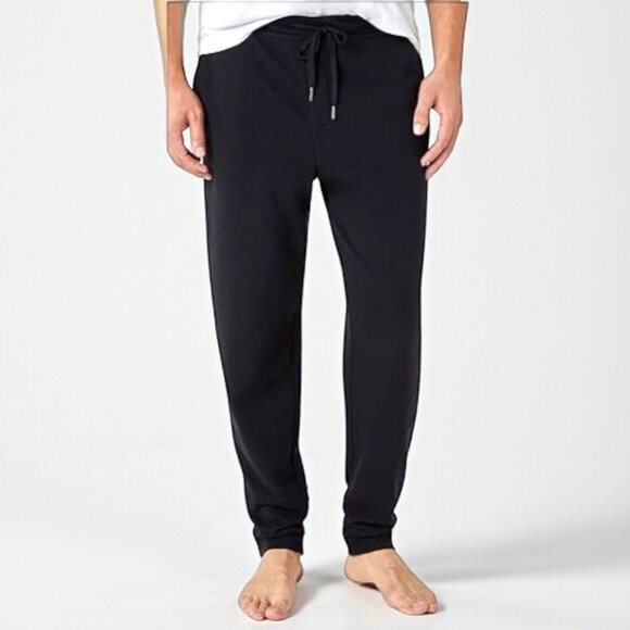 Eddie Bauer Men’s Lounge Pants Black Size M NWOT Drawstring Side & Zipper Pocket - Picture 1 of 10
